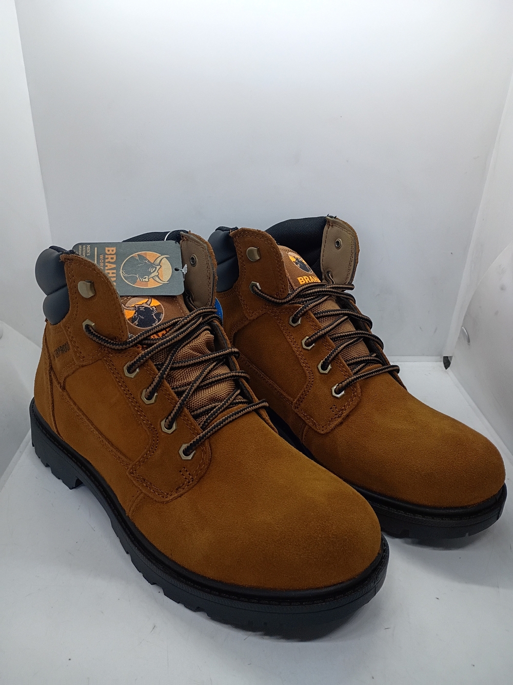 Brahma Work Boots Suede Waterproof Size 10.5W Soft Toe